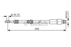 Тормозной шланг для OPEL MERIVA B 1.6 CDTi 2013-, код двигателя B16DTH, V см3 1598, кВт 100, л.с. 136, Дизель, Bosch 1987476455